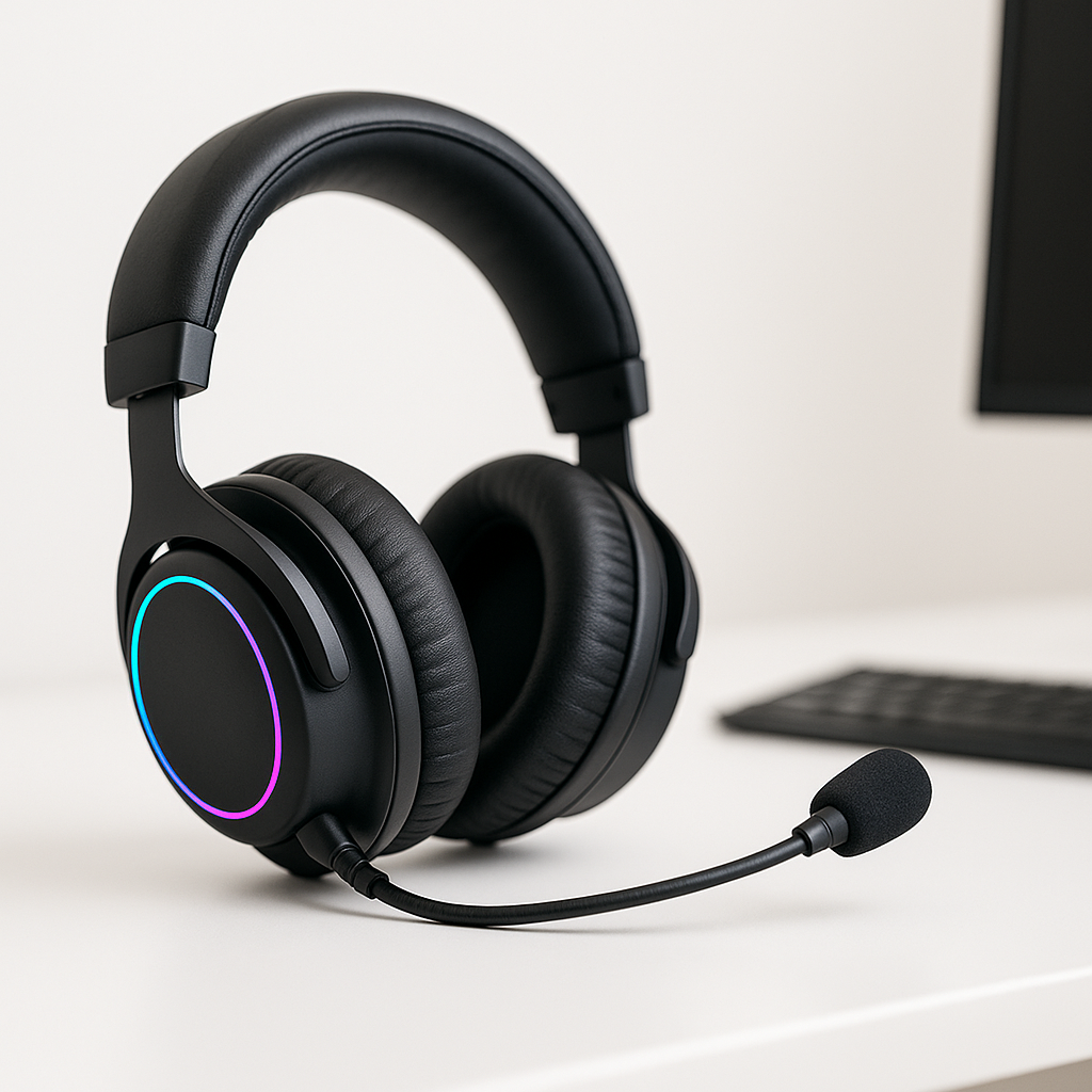 Auriculares gaming con sonido envolvente. Hechos para quienes buscan precisión, potencia y comodidad en largas sesiones de juego.