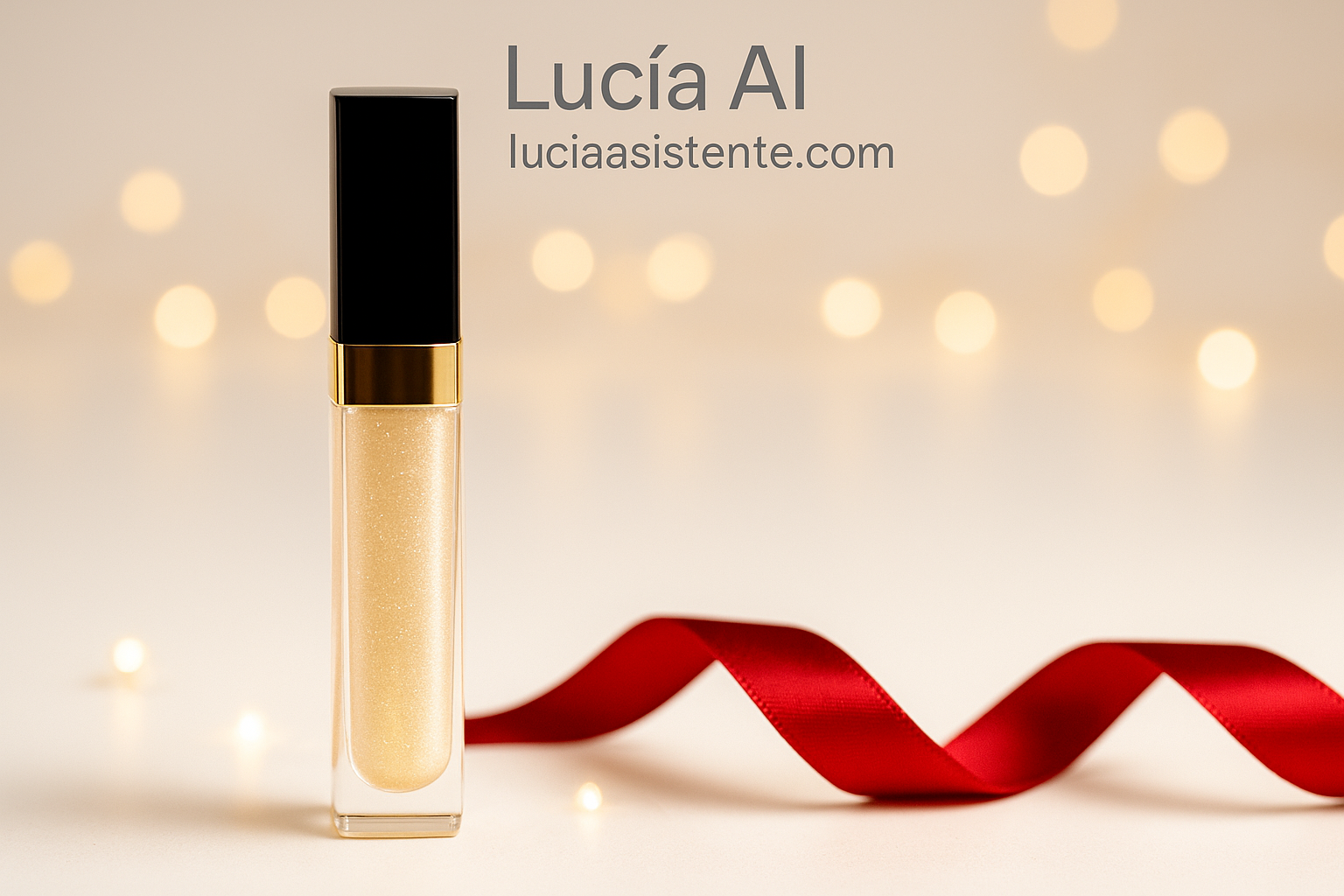 Brillo de labios transparente con aplicador.