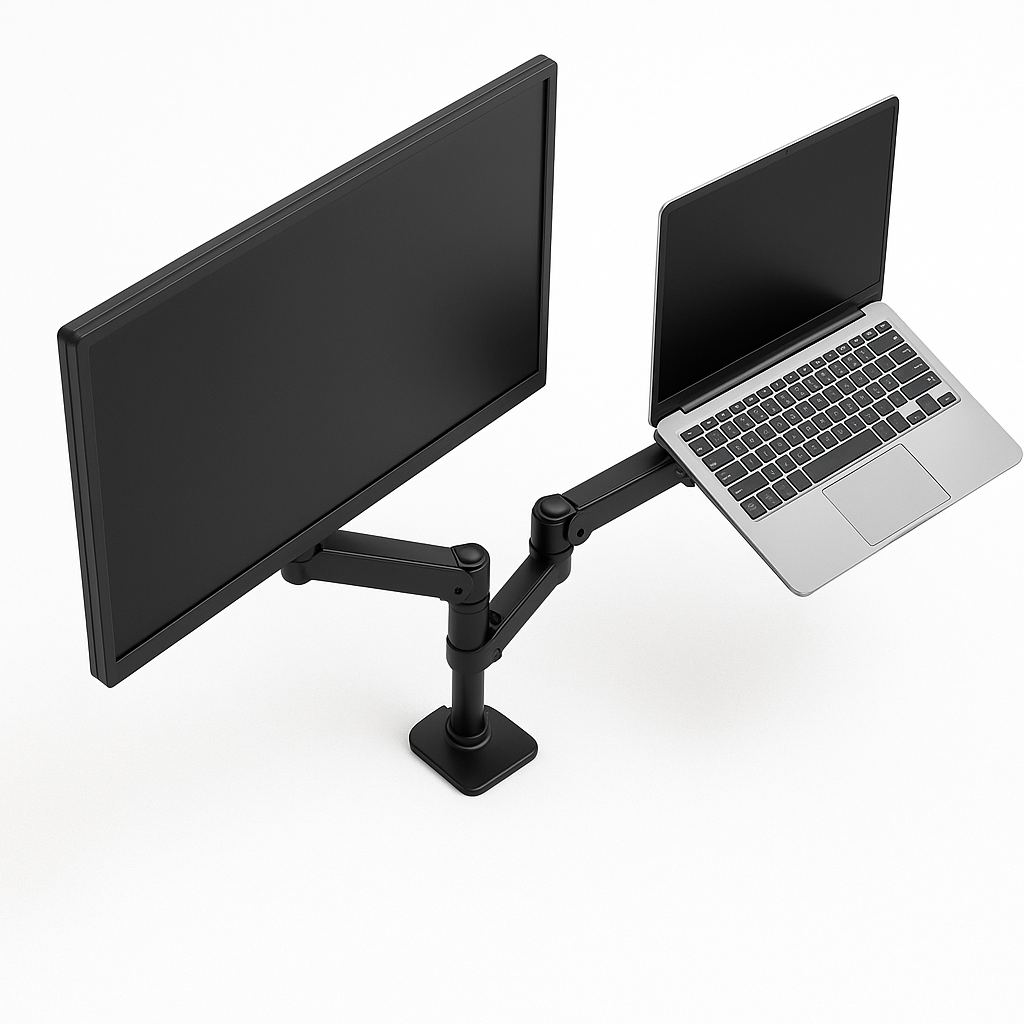 Soporte doble. Perfecto para configuraciones profesionales o creativas.