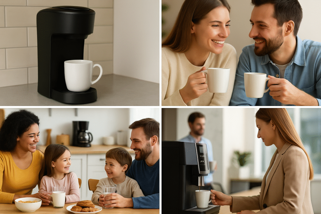 Tipos de cafetera según estilo de vida: soltero, pareja, familia y oficina