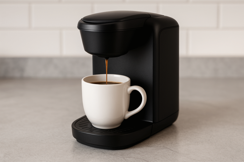 Cefetera individual para uso personal.