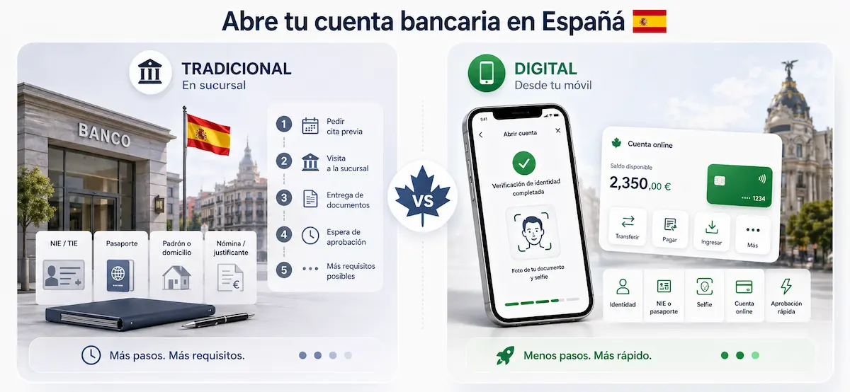 Guía visual para abrir cuenta bancaria en España siendo extranjero