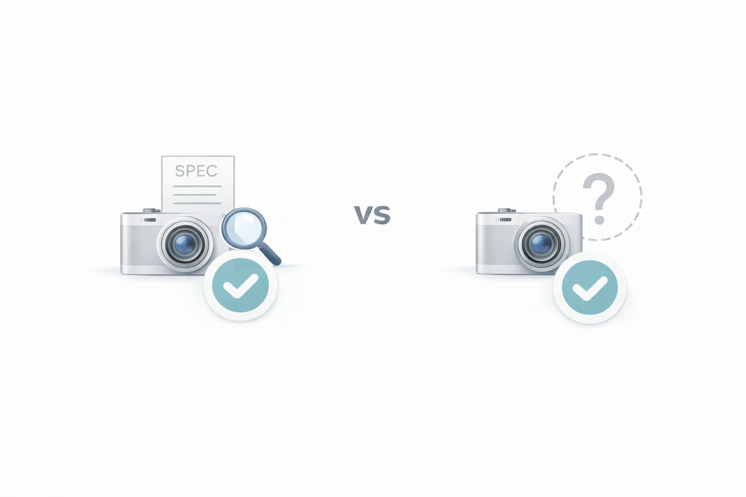Comparativa entre electrónica con ficha clara y producto ambiguo