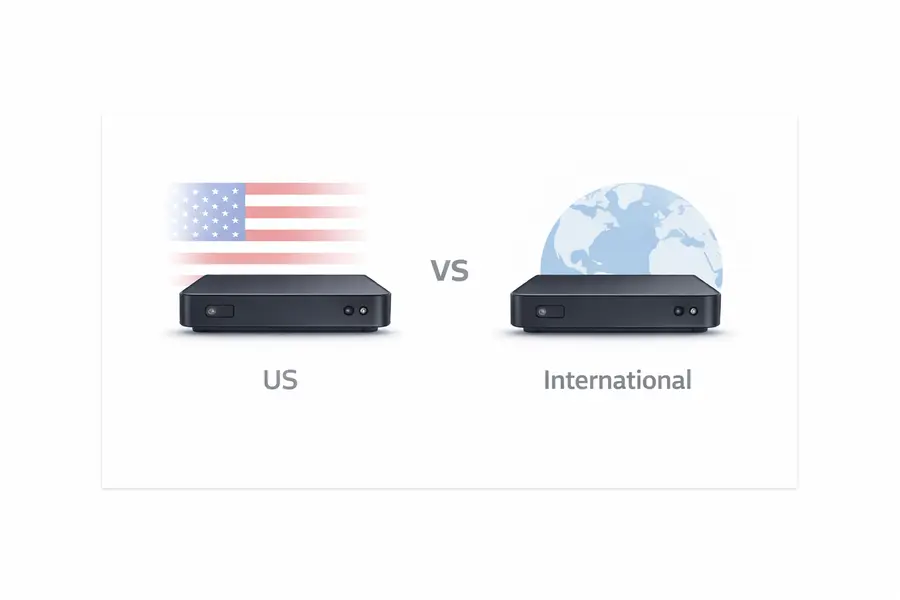 Comparativa entre modelo US y versión internacional