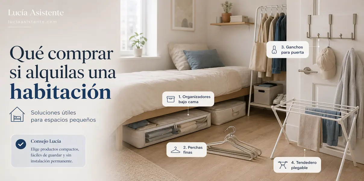 Productos prácticos para alquilar una habitación en Reino Unido y aprovechar mejor el espacio sin molestar