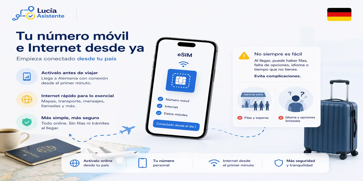 Guía visual para tener internet y número móvil en Alemania al llegar