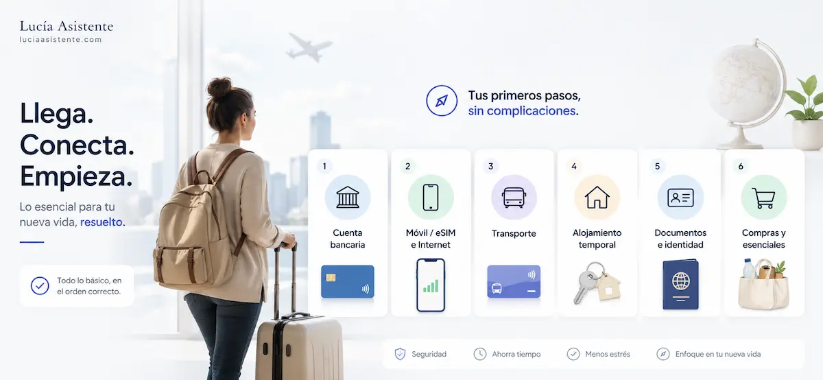 Guía visual de servicios básicos para llegar a otro país