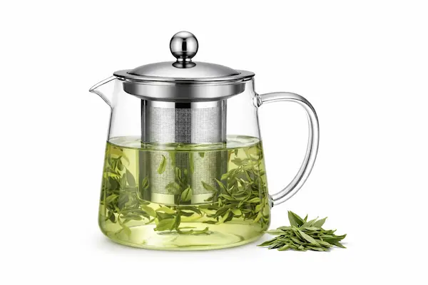 PluieSoleil clear glass teapot with infuser